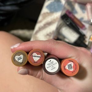 4 mini cheeks - nudestix minis for cheek and mini rare beauty blush